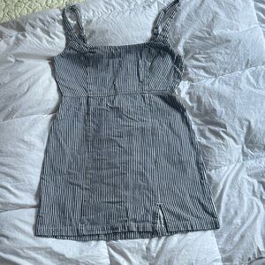 BDG Black and White Striped Mini Dress
